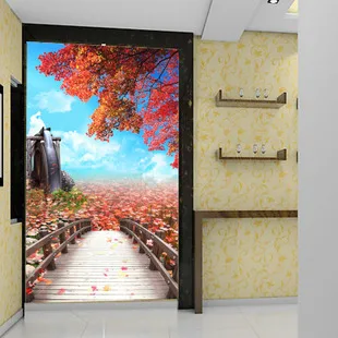 Mural Трехмерные 3d персонализированные mural 3D обои тв стены вход деревенский