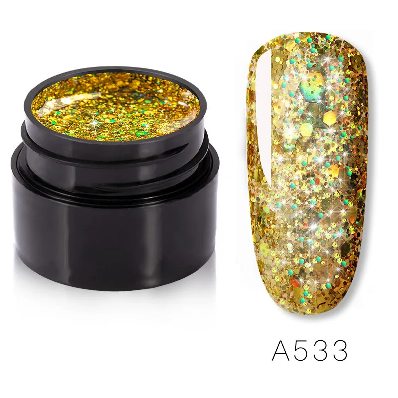 RFA533 ROSALIND UV Nail Gel Polish Neon Rainbow Hybrid Varnish Platinum 5ML Gel Paint Set For Manicure Semi permanent Base top Gel Lak - Цвет: RFA533