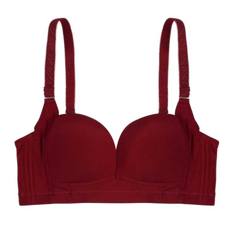 

Fashion Female Thin Cup Smooth Wire Free Padded Push Up Bras Breathable Underwear