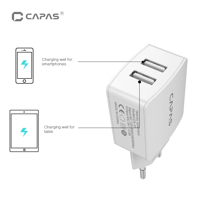 5 В 2A ЕС USB Зарядное устройство для iPhone X XS плюс 8 7 iPad быстро стены адаптер samsung S9 Xiaomi