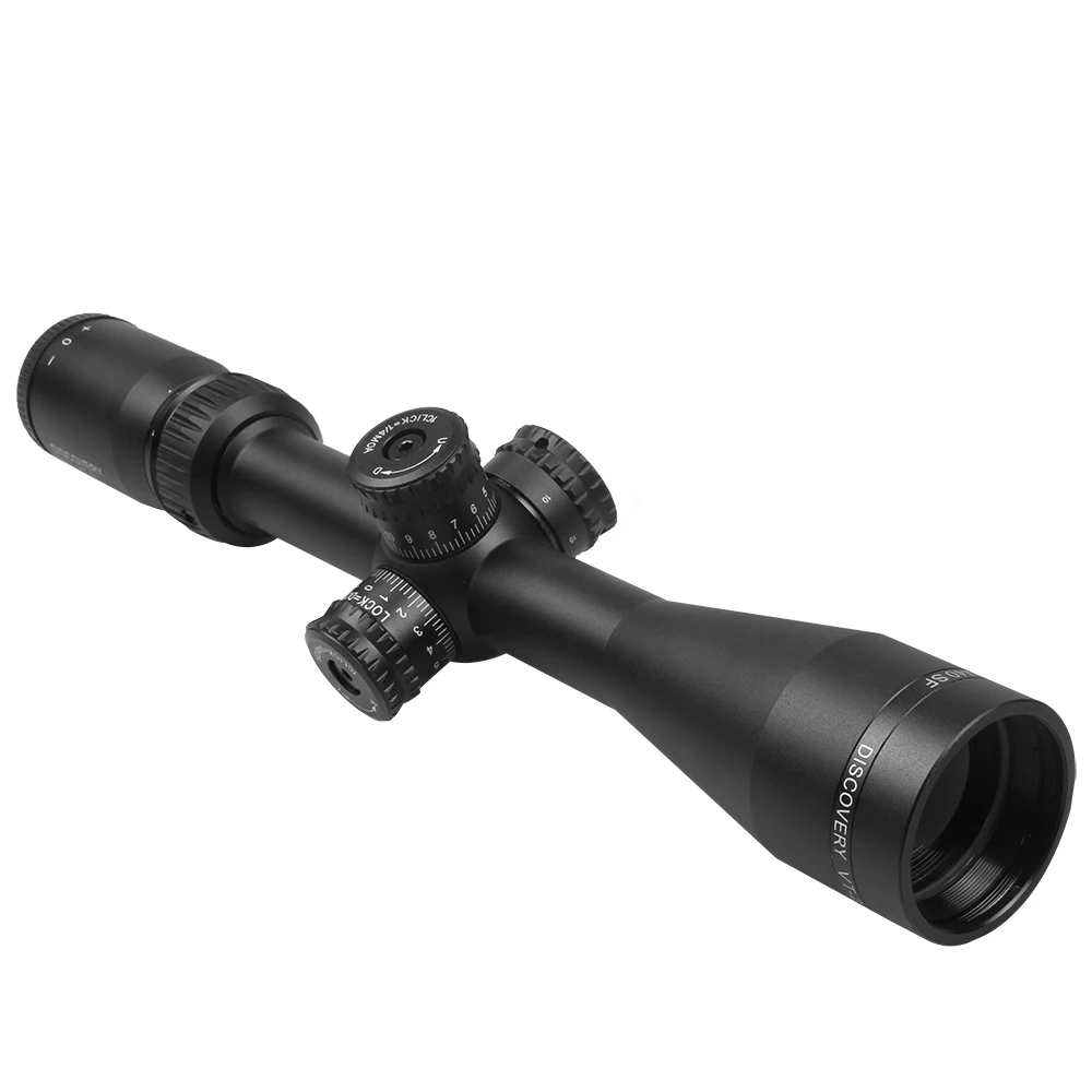 Оптический прицел Airsoft DISCOVERY VT-2 3-12X40SF сбоку вторая фокальная плоскость пистолет