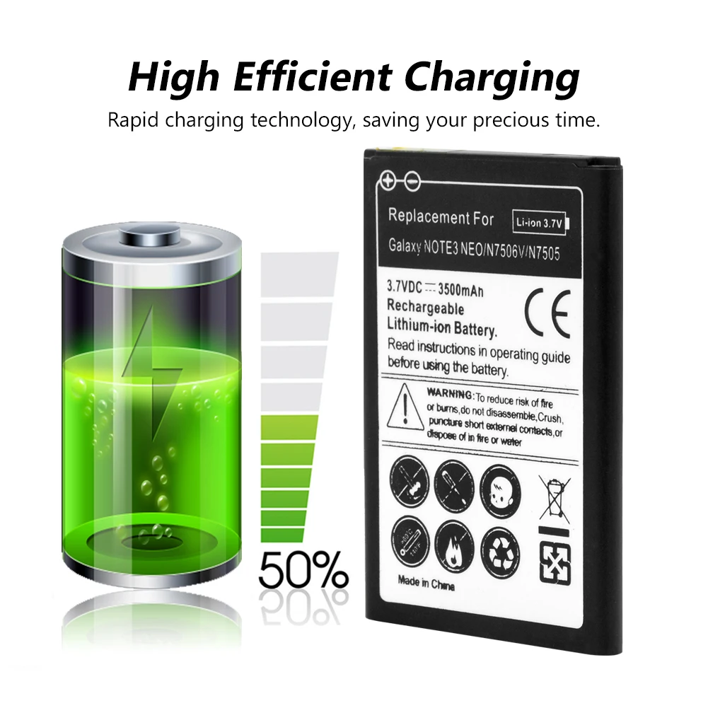 YCDC 3 7 V Li Ion 3500mAh Сменный аккумулятор для SAMSUNG GALAXY Note Mini Neo SM