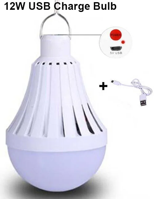12W USB BEYLSION светодиодный перезаряжаемый 12 Вт 20 Вт 30 Вт 50 Вт 80 Вт E27 с регулируемой яркостью зарядка через usb лампа аварийного освещения для кемпинга дома открытый светильник ing - Цвет: 12W USB