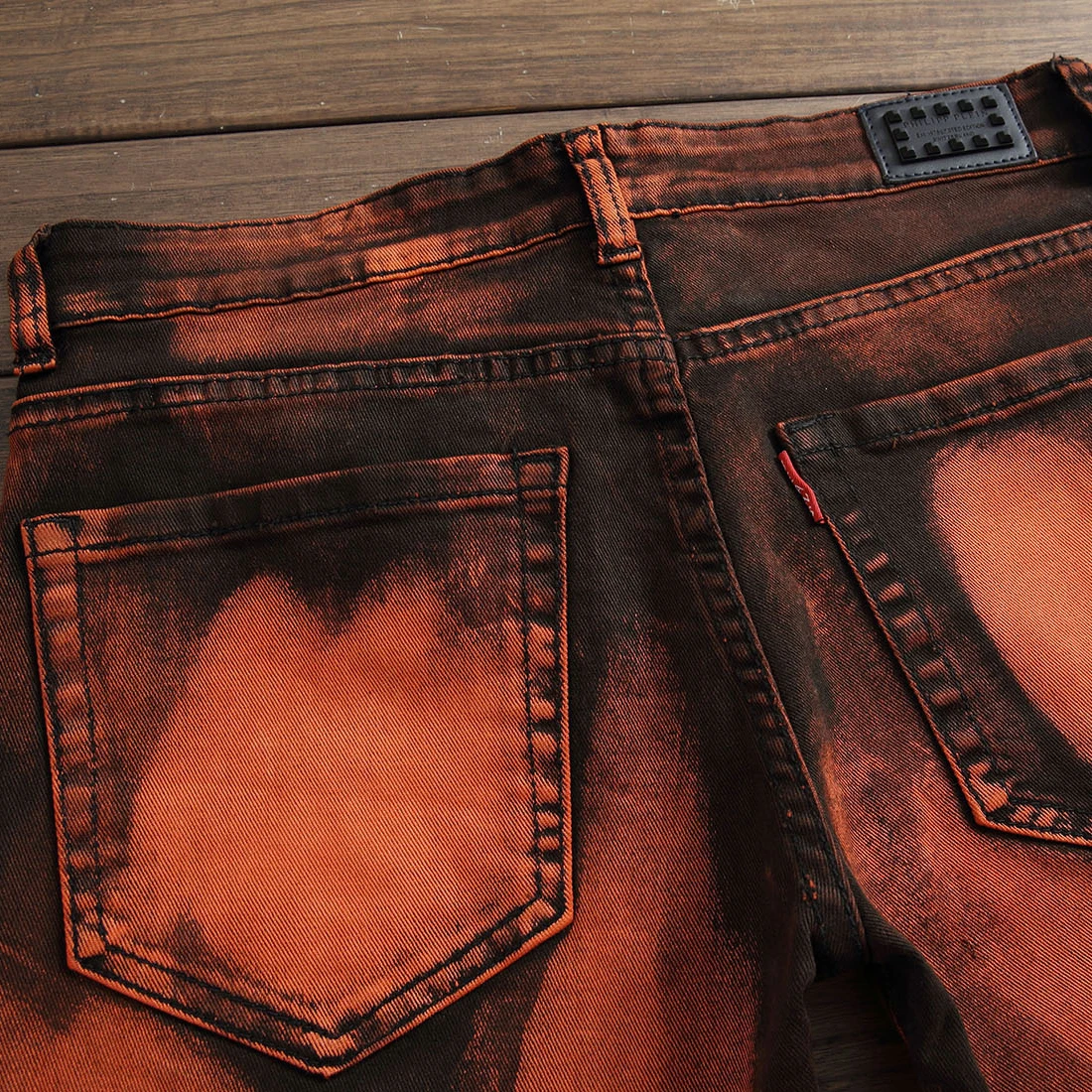 2017 Моды для Мужчин Джинсы Карандаш Брюки Стрейч Вскользь Slim Fit Тощий Эластичный