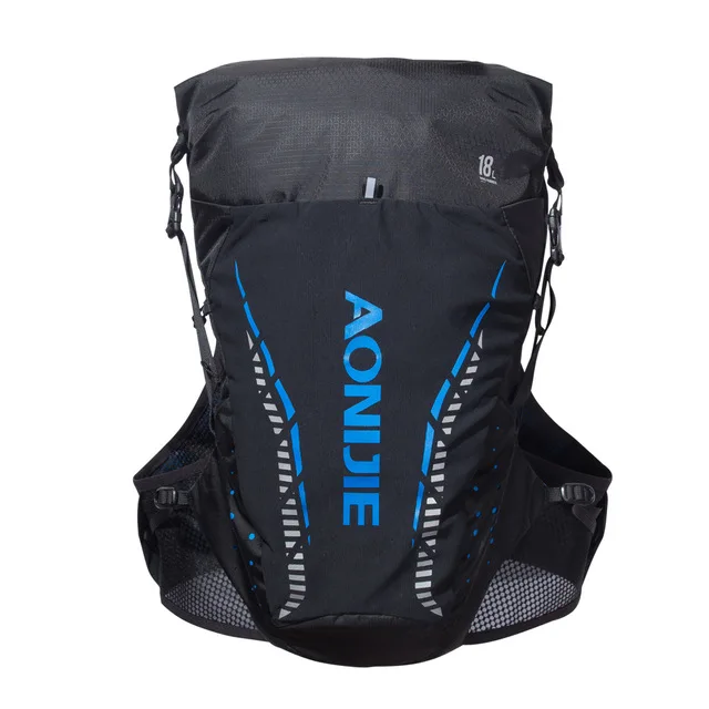 Only Black Blue Bag AONIJIE 18L для мужчин и женщин Trail бег гидратации рюкзак для пеших прогулок Гонки Велоспорт Кемпинг марафон рюкзак дополнительная бутылка для сумки - Цвет: Only Black Blue Bag