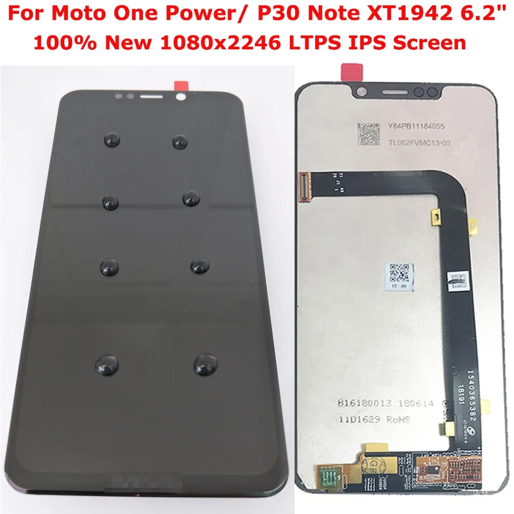 Shyueda LTPS IPS AAA + 100% новый 6 2 &quotдля Motorola Moto One Power / P30 Note XT1942 2&quot жк дисплей сенсорный