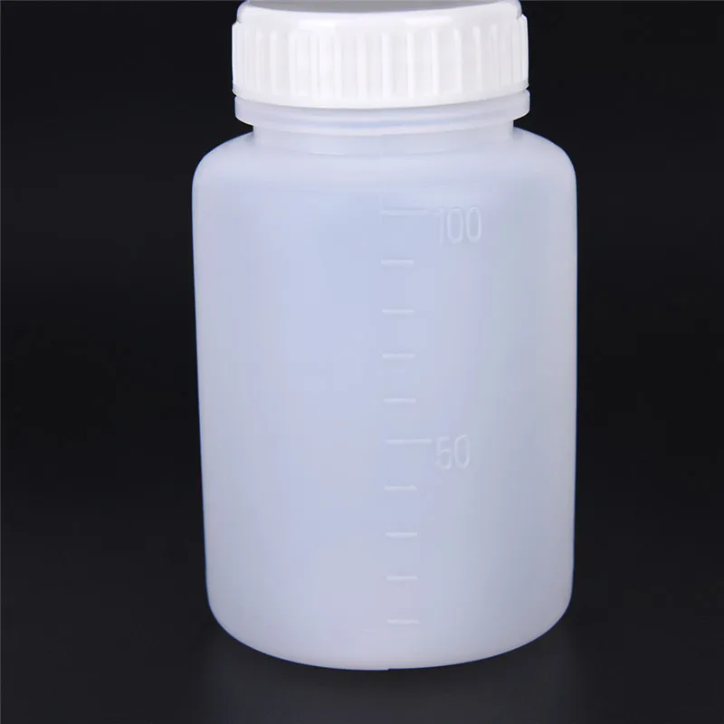 2 Pcs 100ml Cylinder Shaped Clear Plastic Chemical Storage Reagent Bottle | Канцтовары для офиса и дома