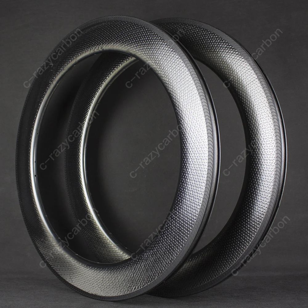 Углеродные велосипедные диски Golf Dimple Aero Carbon Road Wheels Clincher 32/45/50/58/80 мм углеродный