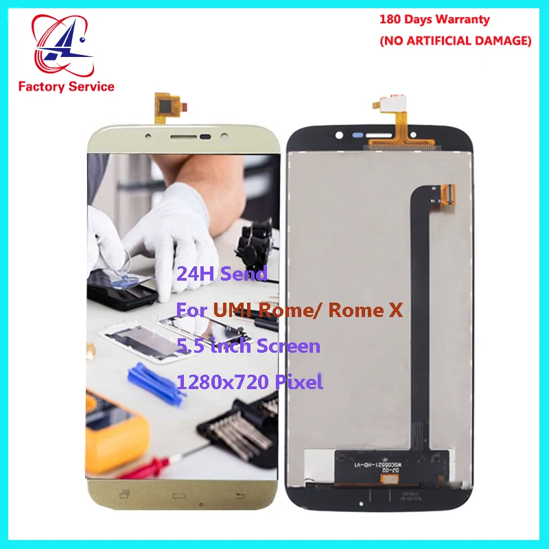 ЖК дисплей и сенсорный датчик в сборе для оригинального UMI Rome X 5 5x1280 P 720