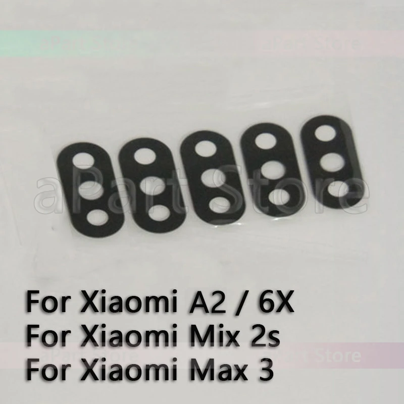 Оригинальное стекло для камеры Xiaomi 8 SE A2 6X Mix 2s Max 3 задний тыловой объектив камеры стекло+ наклейка Замена