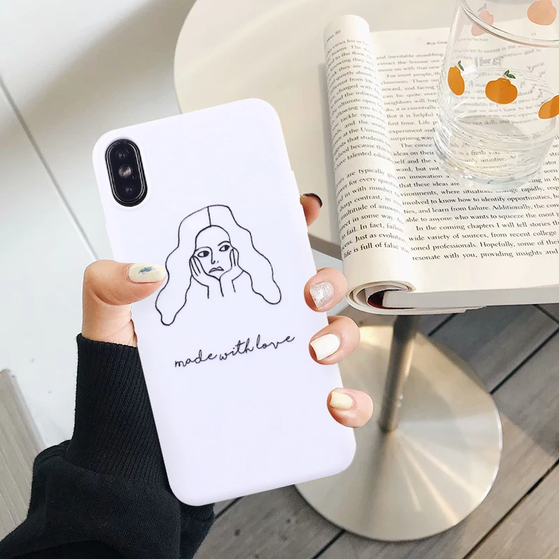 Чехол GYKZ с изображением девушки абстрактного искусства для iPhone X XS MAX XR 7 6 6s Plus