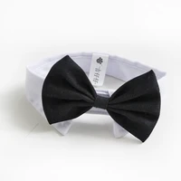 40 pcs pure cotton dog cat bow tie groom tuxedo costumes pet dogs tie wedding accessories grooming black bowtie