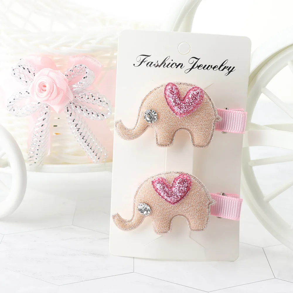2 шт. заколки для волос со слоном детей детские девочек в форме милых животных
