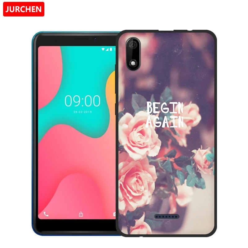 Яркий Силиконовый мягкий чехол JURCHEN для Wiko Y60 5 45 дюйма 2019 мультяшный милый из