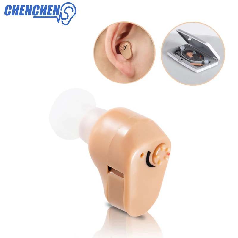 Внутриканальный слуховой аппарат CIC невидимый для пожилых людей подарок на День