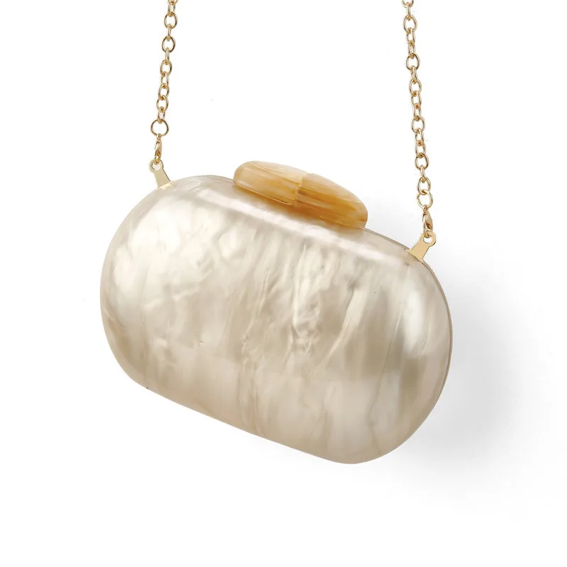 2019 эллиптическая акриловая сумка цвета шампанского для ужина пляжная модная