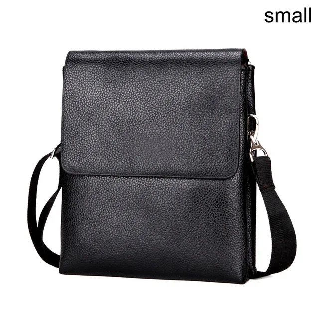 black small Новинка, мужская сумка через плечо на молнии, портфель для мобильного телефона, бизнес AB@ W3 - Цвет: black small