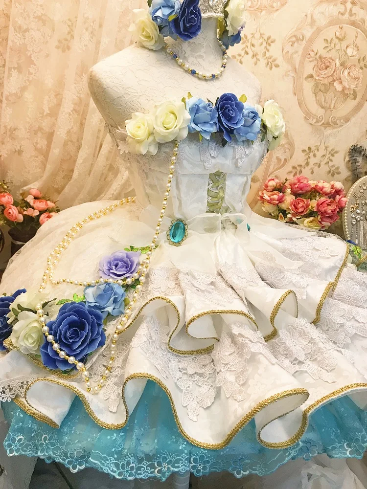 Аниме Love live All Menber Aqours свадебное платье Лолита костюм для костюмированной игры любой размер для женщин Хэллоуин