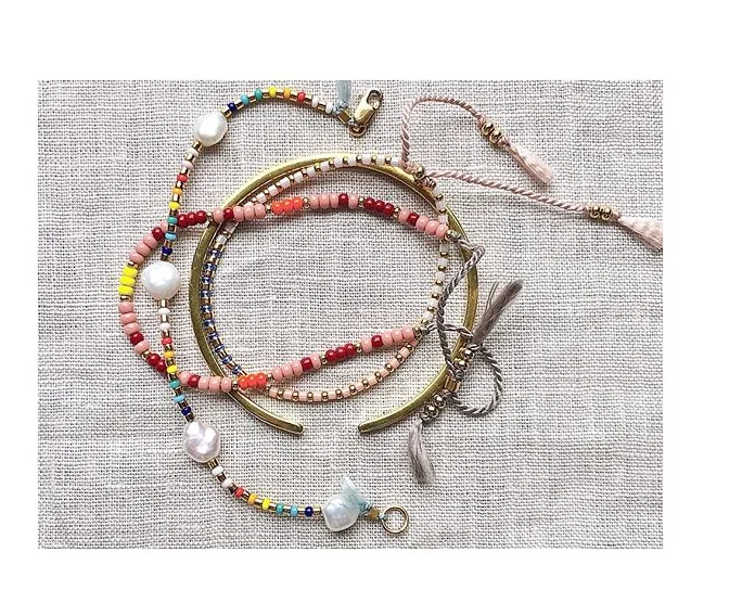 Богемный Браслет armbanden voor vrouwen, пара браслетов, эластичное Золотое семя, бусы, браслет в виде ракушки, набор, Женская повязка, ювелирные изделия heren