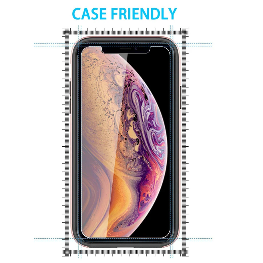 Закаленное стекло для iPhone XS Max XR 7P/8P защитный чехол дружественная Защитная пленка