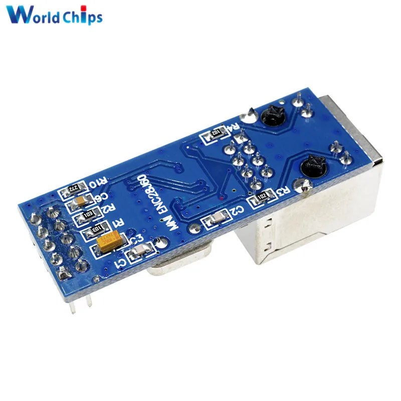 Сетевой модуль Mini ENC28J60 Ethernet LAN 3 В 25 МГц кристальная плата для Arduino 51 AVR SPI интерфейс