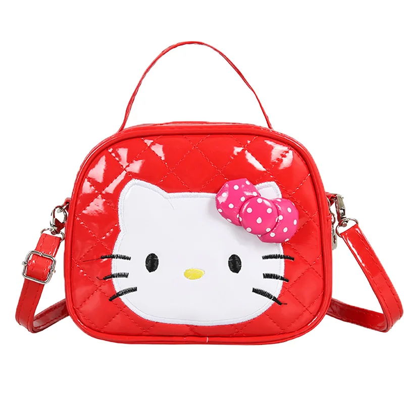 B Hello kitty/Детская Повседневная модная сумка на одно плечо с бантом из мультфильма для девочек, водонепроницаемые Рюкзаки для покупок на заказ - Цвет: B