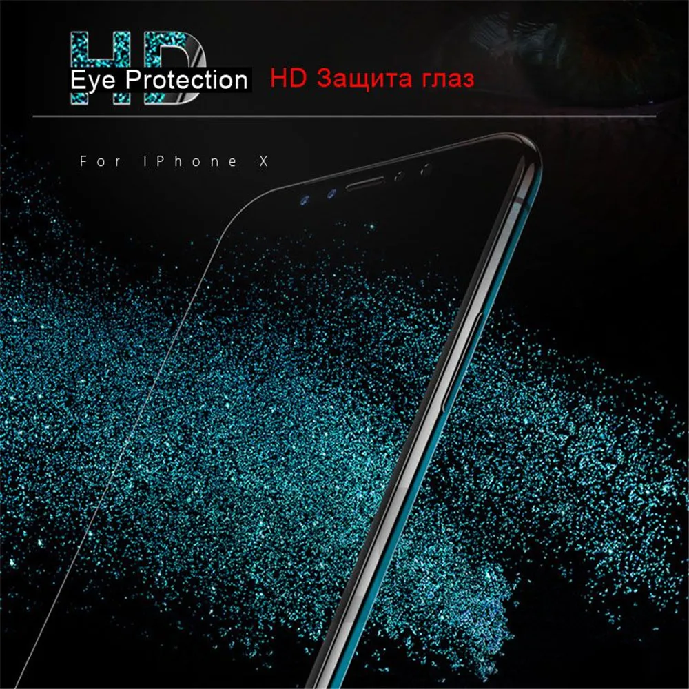 3D полное покрытие Настоящее Закаленное стекло для iPhone 8 7 6s Plus Защита экрана X 6 s