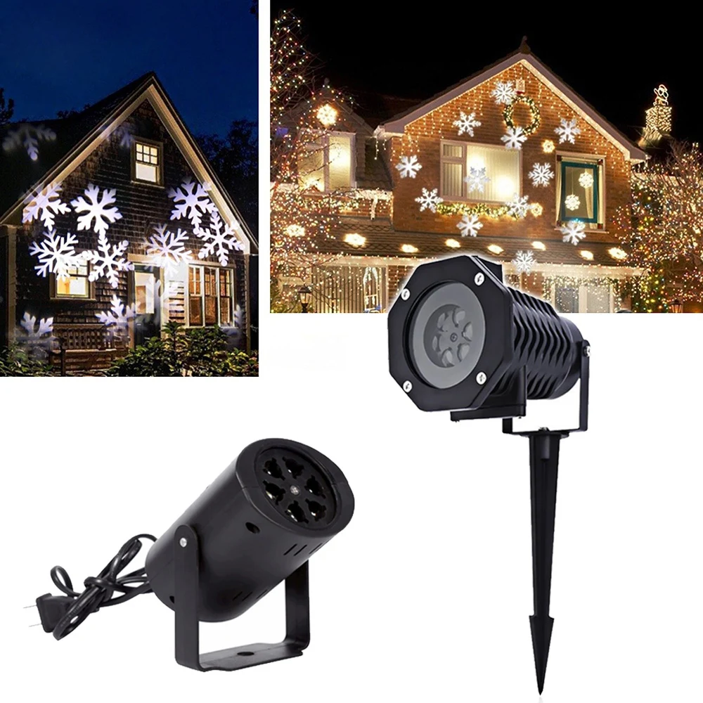 

YWXLight Christmas Waterproof Laser Projector Disco Outdoor Indoor 4 Pattern 12 Pattern LED Snowflake Light Christmas Lights