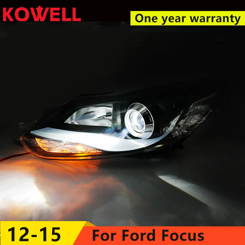 Автомобильный Стайлинг KOWELL для Ford Focus фары 2012 2013 2014 Передняя Светодиодная лампа DRL