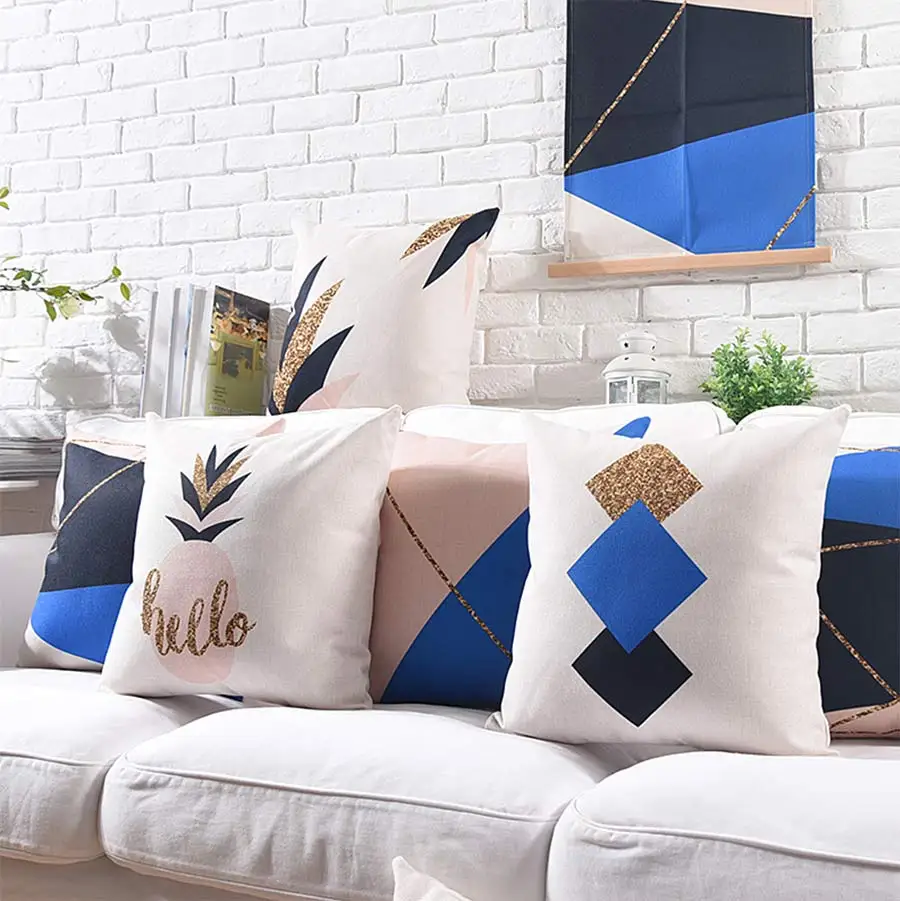 Free Shipping!!Cool geometric square throw pillow/almofadas 