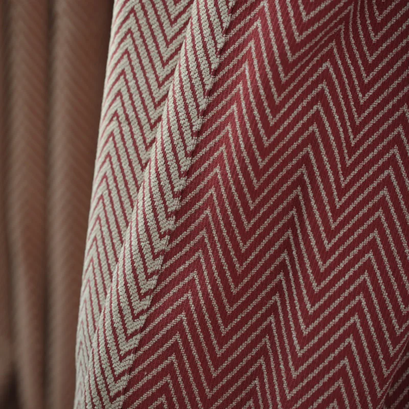 Современные розовые светонепроницаемые шторы для гостиной с геометрическим