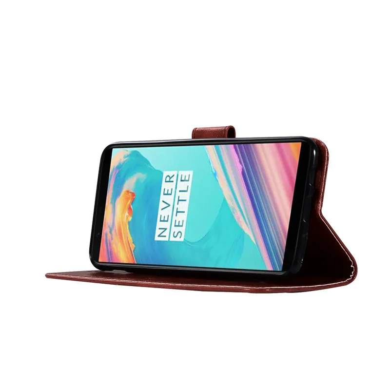 Чехол книжка TopArmor в стиле ретро для OnePlus 5 T из искусственной кожи с откидной