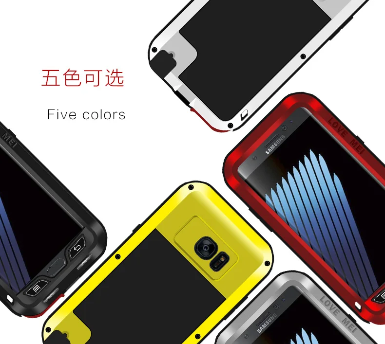 Противоударный металлический алюминиевый чехол для Samsung galaxy note 7 Love Mei|cover for samsung