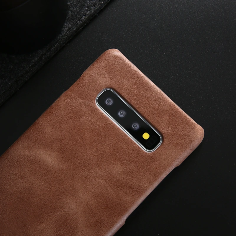 Для Samsung Galaxy S10 чехол из натуральной кожи для Plus задняя крышка s8 s9 plus Note 9 8|Бамперы| |