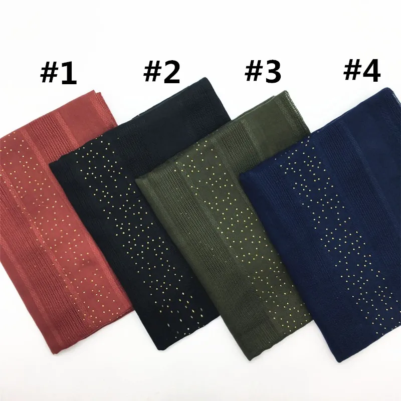 2020 новый шарф со стразами декоративная шаль Простой макси хиджаб длинный Пашмина