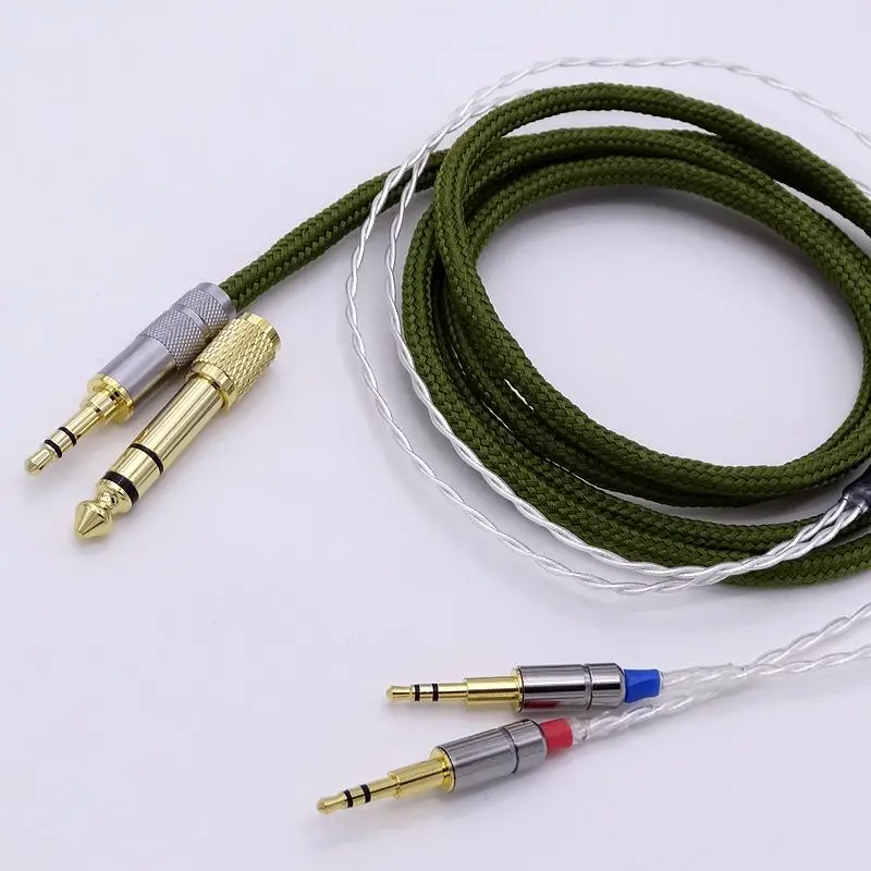 2 5 м 4 ядра 5N OCC посеребренный HiFi кабель для наушников обновленный Hifman HE1000 HE400S He400i HE