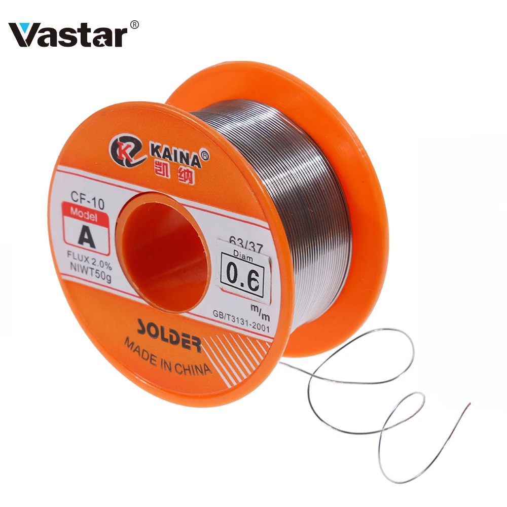 Vastar 0,6/0,8/1/1,2/1,5 мм 63/37 поток 2.0% 45FT свинцово-оловянные оловянный припой расплава канифольное ядро припой проволока r& d