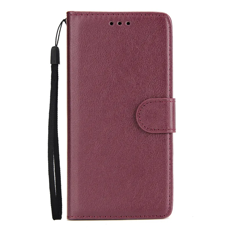 Wine Red Классический кожаный чехол для телефона Huawei P20 P30 Pro P10 Lite Honor 10 9 Lite 7A 7C Y5 Y6 Mate 20 Lite PSmart Nova3i - Цвет: Wine Red
