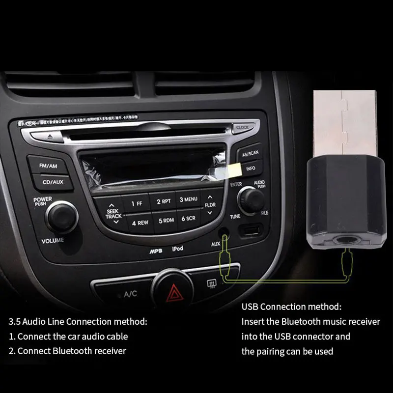 Беспроводной Bluetooth 4,0 приемник адаптер автомобильный планшет аудио музыкальный приемник ключ для динамика AUX 3,5 мм USB Авто усилитель динамик s