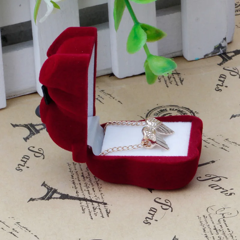 Маленькие красные милые украшения в виде медведя подарочные коробки для колец и