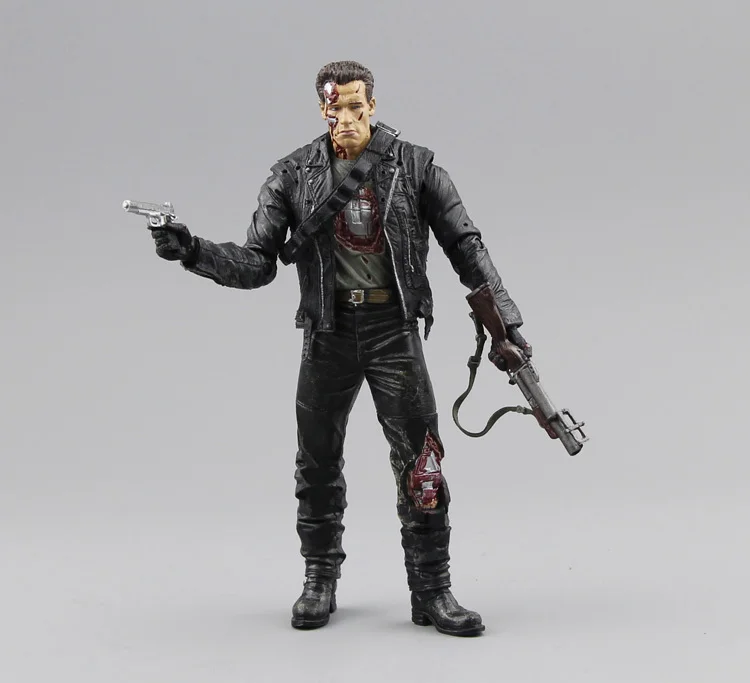 Красный Без коробки) NECA Терминатор 2 фигурка T800 Cyberdyne Showdown ПВХ фигурка игрушка " 18 см MVFG132 - Цвет: Красный