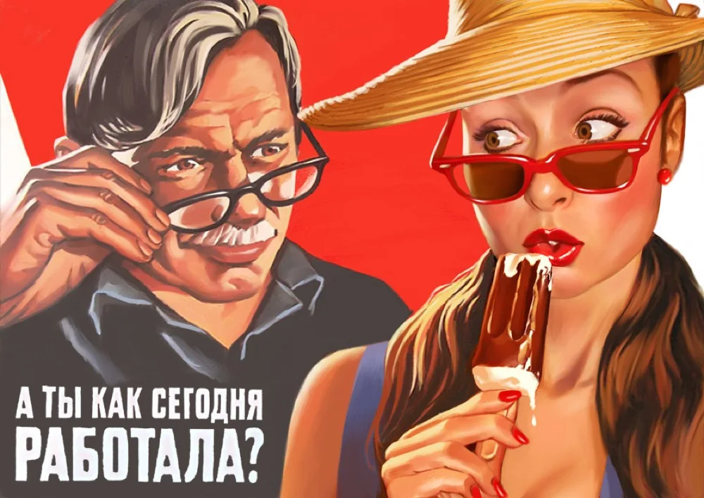 Винтажная советская русская булавка для девочек, Женский пластырь, Ретро плакат, холст, живопись, сделай сам, настенная бумага, плакаты, домашний декор, подарок - Цвет: Синий