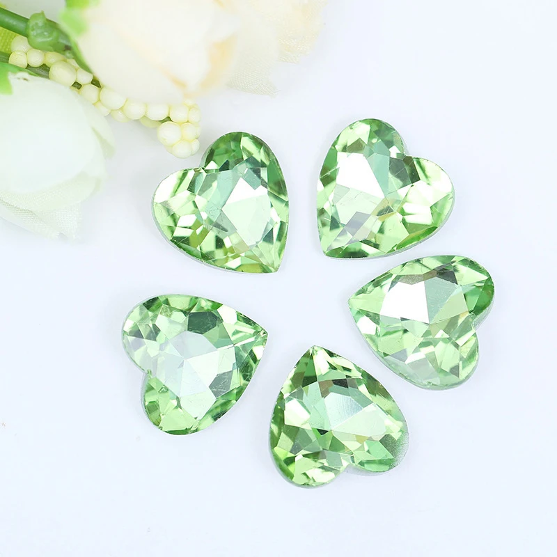 20 цветов 3D акрил в форме сердца Кристалл Rhinestone маникюр Блеск украшение из драгоценных камней мобильный телефон сделай сам материал украшения для ногтей