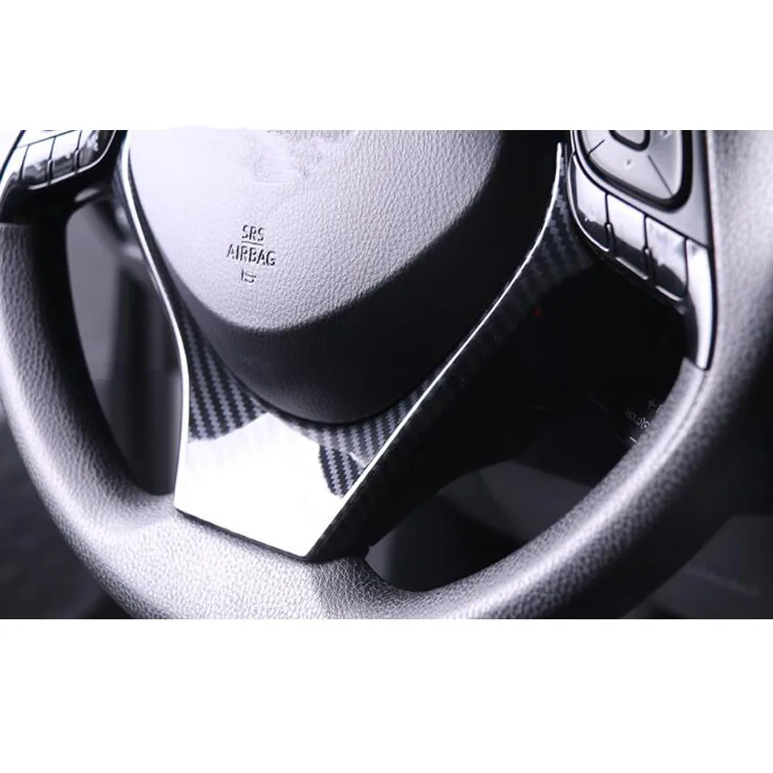 Рулевого колеса автомобиля Наклейка украшение для автомобилей ободок отделкой Стайлинг для Toyota CHR C-HR Chrome ABS аксессуары