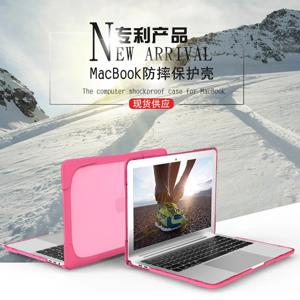 Горячий противоударный Внешний чехол, складная подставка для Macbook Air Pro retina 11 12 13 дюймов с сенсорной панелью A1466 A1502 A1706 A1708