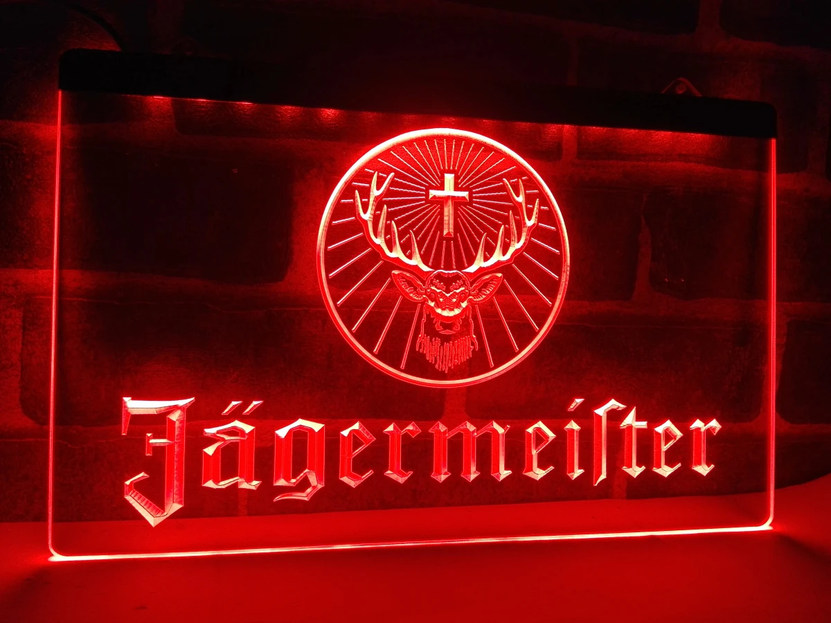 LR061 Jagermeister голова оленя светодиодный ная неоновая вывеска | Дом и сад