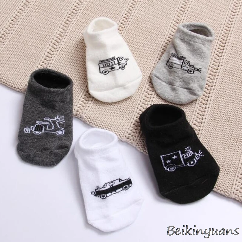 Коллекция весна лето 2019 Детские Разноцветные носки невидимки со смайликами и