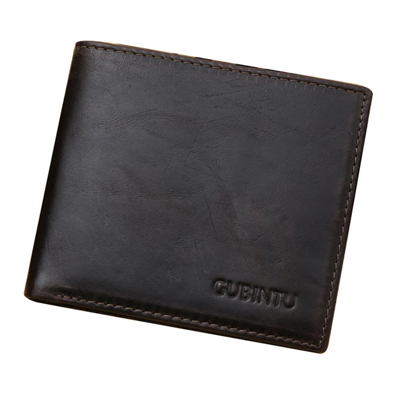 Деловые мужские кошельки модные короткие из натуральной кожи однотонные