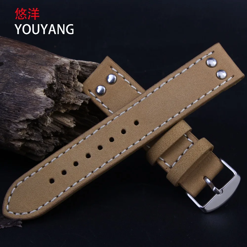 

Genuine Leather for H-a-m-i-l-t-o-n watchbands men's watchband straps 20mm 22mm with Pin buckle