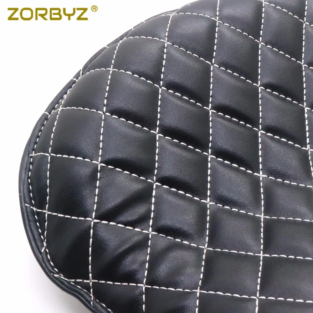 ZORBYZ синтетическое кожаное сиденье черного цвета со стразами для Harley Honda Suzuki Bobber